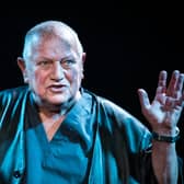 Steven Berkoff makes a speech at the closing event for the King’s Head Theatre