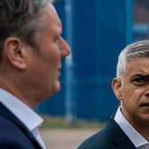The London mayor Sadiq Khan has come under pressure from Labour leader Sir Keir Starmer over his planned ULEZ expansion. Credit: Chris J Ratcliffe/Getty Images.