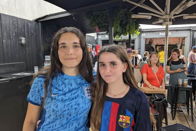 Olivia Holloway (18) and Chloe Indry (18) both play for a girls team at Charlton Atheltics FC