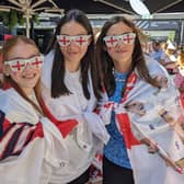 Daisy, Maisie and Rose (all 16) supporting the Lionesses in the Women’s World Cup semi-finals