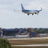 Stock image of a plane landing at Gatwick. (Photo by Carl Court/Getty Images)