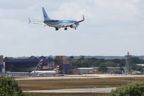 Stock image of a plane landing at Gatwick. (Photo by Carl Court/Getty Images)