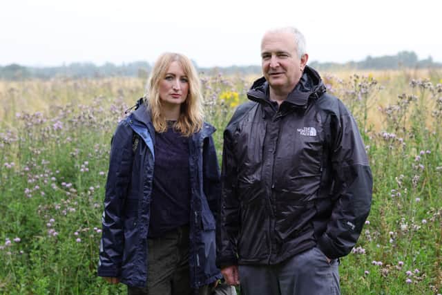 Steve Toft and Katie Boyles from the Brent River Trust  are campaigning against a redevelopment of Warren Farm Nature Reserve