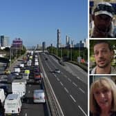 Muhummad, Vlad and Lisa spoke to LondonWorld about the proposed Blackwall Tunnel toll. (Photo by Glyn KIRK / AFP via Getty Images/LondonWorld)