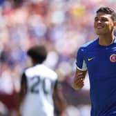 Thiago Silva of Chelsea celebrates after scoring the team’s first goal during the Premier League Summer Series (Photo by Patrick Smith/Getty Images)