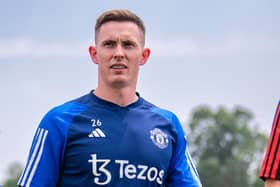 Dean Henderson of Manchester United in action during a pre-season training session  (Photo by Ash Donelon/Manchester United via Getty Images)