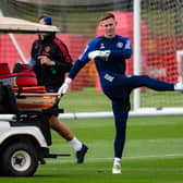 Dean Henderson of Manchester United trains during a training session at Carrington Training Ground (Photo by Ash Donelon/Manchester United via Getty Images)