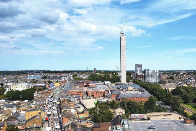 The 17&Central lift shaft in Walthamstow. (Photo by Razi Baig)