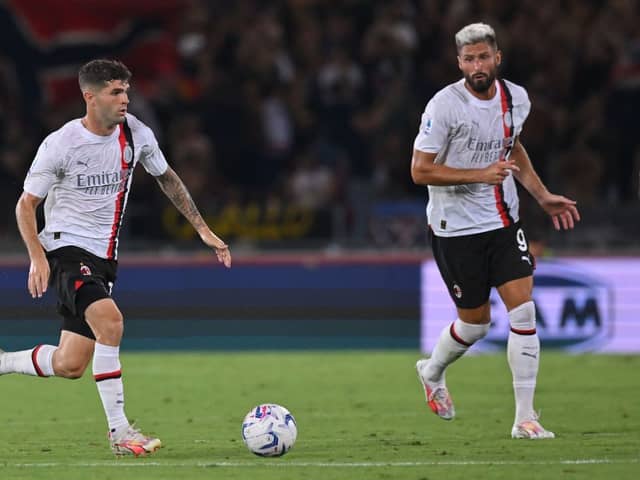 : Christian Pulisic of  AC Milan during the Serie A TIM match between Bologna FC and AC Milan  (Photo by Alessandro Sabattini/Getty Images)