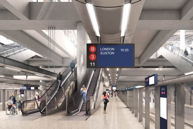 Passengers using Old Oak Common will be able to connect with high-speed services to the midlands, Scotland and the north, and the Elizabeth line into London and Heathrow. Credit: HS2.