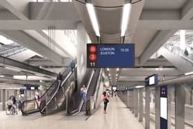 Passengers using Old Oak Common will be able to connect with high-speed services to the midlands, Scotland and the north, and the Elizabeth line into London and Heathrow. Credit: HS2.