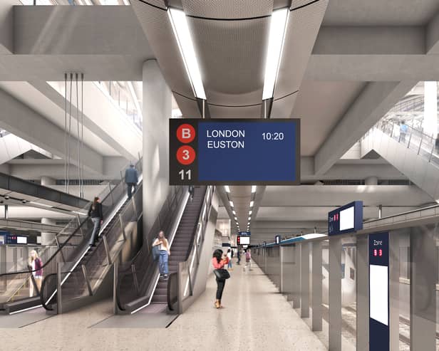 Passengers using Old Oak Common will be able to connect with high-speed services to the midlands, Scotland and the north, and the Elizabeth line into London and Heathrow. Credit: HS2.