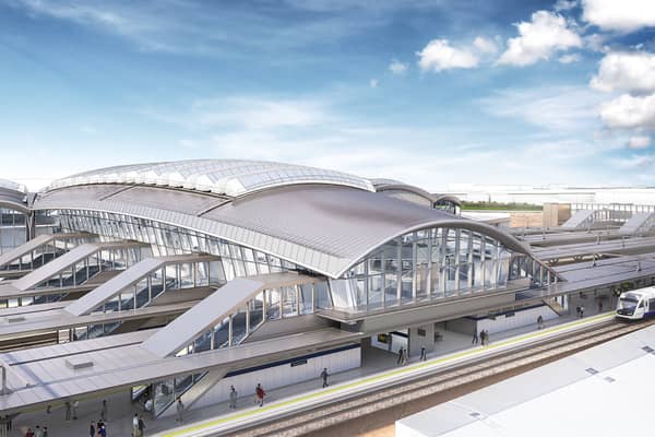 Old Oak Common is set to be a ‘super-hub’, and will be the largest new railway station ever built in the UK. Credit: HS2.