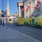Parts of Trafalgar Square have been closed off due to a “critical incident” at the National Gallery. Credit: Simon Bucks