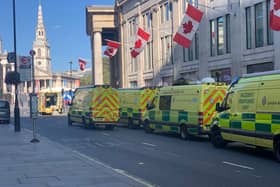 Parts of Trafalgar Square have been closed off due to a “critical incident” at the National Gallery. Credit: Simon Bucks