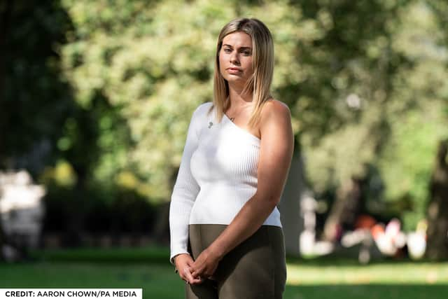 Lauren Taylor now, aged 29 and a mother-of-three. Credit: Aaron Chown/PA Media.