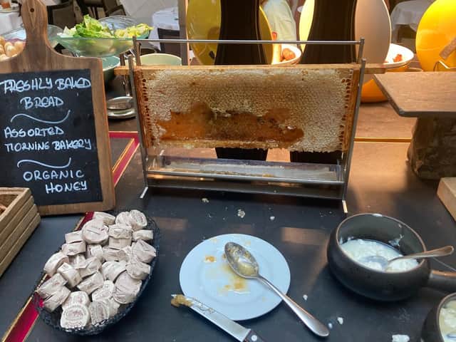 The organic honeycomb at breakfast. Credit: Andaz Liverpool Street