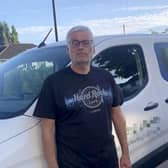 Anthony Fionda and his new Citreon Berlingo. (Photo by Anthony Fionda / SWNS)