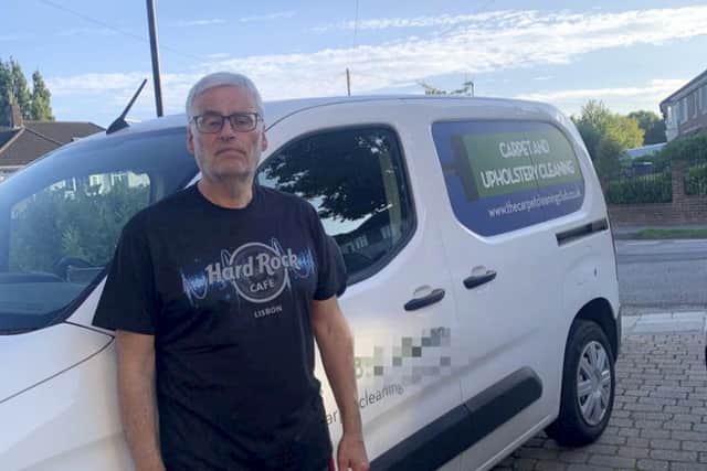 Anthony Fionda and his new Citreon Berlingo. (Photo by Anthony Fionda / SWNS)
