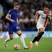  Conor Gallagher of Chelsea runs with the ball whilst under pressure from Ross Barkley of Luton Town (Photo by Eddie Keogh/Getty Images)