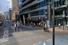 Aldgate East station. Credit: Google.