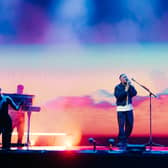 Dermot Kennedy performing his headline act at All Points East