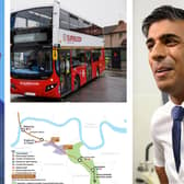 Sadiq Khan has expanded ULEZ, but London’s transport infrastructure needs improvements - and for that it will need cash from Rishi Sunak’s government. (Photos by Getty/TfL) 