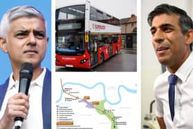 Sadiq Khan has expanded ULEZ, but London’s transport infrastructure needs improvements - and for that it will need cash from Rishi Sunak’s government. (Photos by Getty/TfL) 