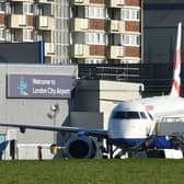 London City Airport in east London. Credit: Ben Stansall/AFP via Getty Images.