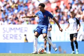 Bashir Humphreys of Chelsea shoots during the Premier League Summer Series match between Chelsea FC and Fulham  (Photo by Tim Nwachukwu/Getty Images)