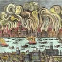 The Great Fire of London started on September 2 1666. Credit: Museum of London