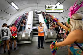 Revellers travelling to Notting Hill Carnival. Credit: TfL