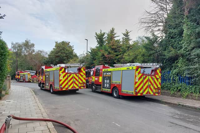 Around 100 firefighters and 15 fire engines tackled the blaze, with the London Fire Brigade called at 2.09am. Credit: Ben Lynch.