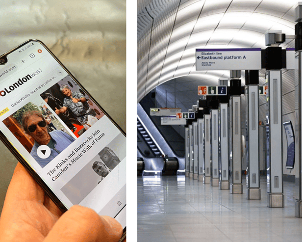 4G and 5G signal will be available on the Elizabeth line. (Photos by André Langlois/Justin TALLIS/AFPvia Getty Images)