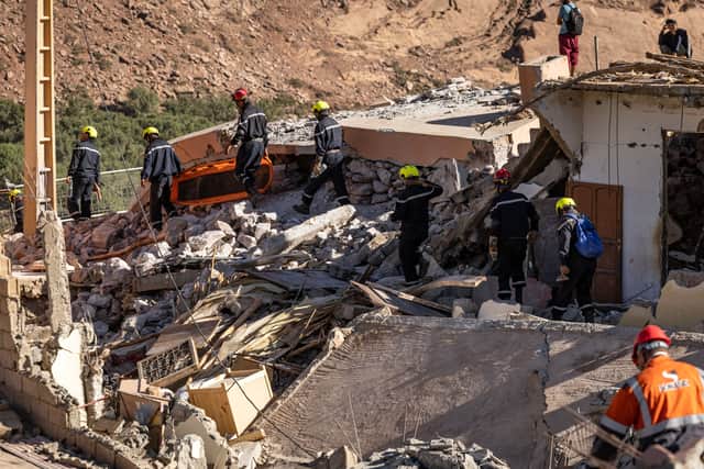 The earthquake killed over 2,000 people and devastated many villages in Morocco, including Talat N’Yacoub, south of Marrakech. Credit: Fadel Senna/AFP via Getty Images.