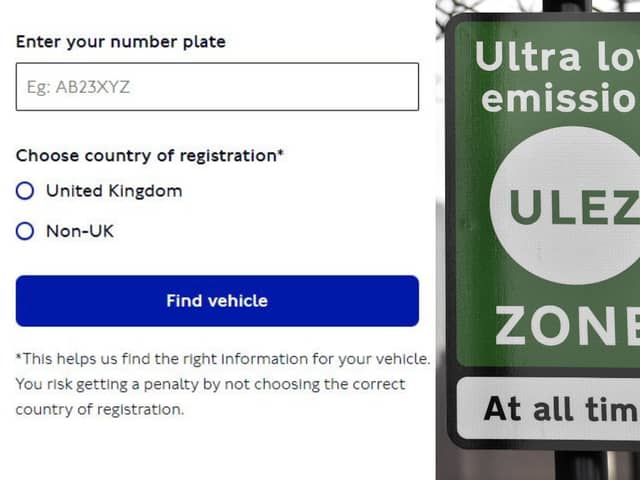 TfL has its own ULEZ checker for users to see if their vehicle is compliant or not. Credit: TfL/Ben Stansall/AFP via Getty Images.