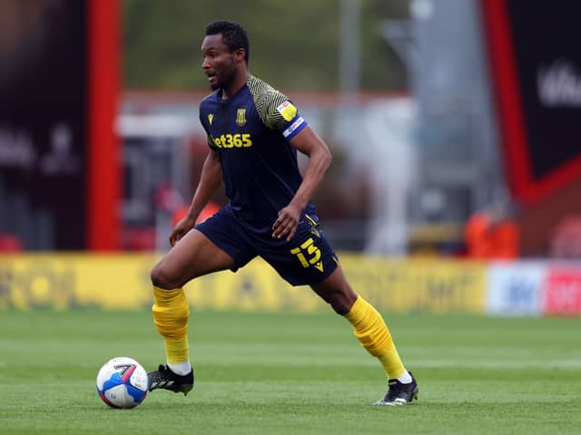 : John Obi Mikel of Stoke City during the Sky Bet Championship match between AFC Bournemouth and Stoke City . (Photo by Catherine Ivill/Getty Images)