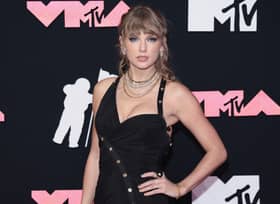 NEWARK, NEW JERSEY - SEPTEMBER 12:  Taylor Swift attends the 2023 MTV Video Music Awards at the Prudential Center on September 12, 2023 in Newark, New Jersey. (Photo by Dimitrios Kambouris/Getty Images)