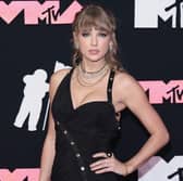 NEWARK, NEW JERSEY - SEPTEMBER 12:  Taylor Swift attends the 2023 MTV Video Music Awards at the Prudential Center on September 12, 2023 in Newark, New Jersey. (Photo by Dimitrios Kambouris/Getty Images)