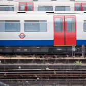 London Underground Piccadilly Line tube trains are parked at the Northfields Depot. (Photo by LEON NEAL/AFP via Getty Images)