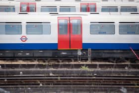 London Underground Piccadilly Line tube trains are parked at the Northfields Depot. (Photo by LEON NEAL/AFP via Getty Images)
