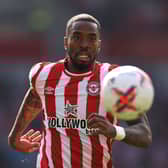 Ivan Toney of Brentford runs for the ball during the Premier League match between Brentford FC and Nottingham Forest . (Photo by Ryan Pierse/Getty Images)
