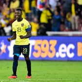 Ecuador's midfielder Moises Caicedo celebrates at the end of the 2026 FIFA World Cup South American qualifiers football match  (Photo by Rodrigo BUENDIA / AFP) (Photo by RODRIGO BUENDIA/AFP via Getty Images)