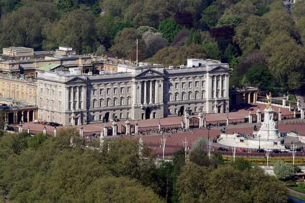 An aerial view of Buckingham Palace. (Photo by Mike Hewitt/Getty Images)