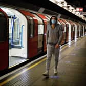 A TfL Tube platform. (Photo by Tolga AKMEN / AFP via Getty Images)