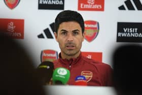 Mikel Arteta has spoken about his decision to leave Aaron Ramsdale on the bench. (Getty Images)
