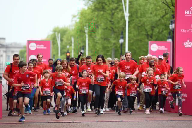 The Vitality Westminster Mile takes runners on a route around St James’ s Park. Credit: Alex Davidson/Getty Images.