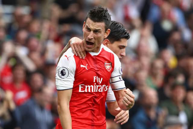 Laurent Koscielny was sent off against Bayern Munich. (Getty Images)