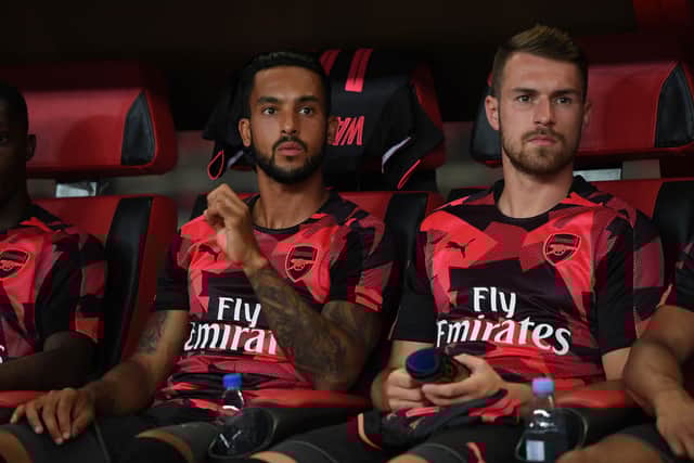 Theo Walcott was on the scoresheet during Arsenal’s 5-1 loss to Bayern. (Getty Images)