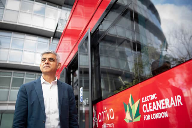 A spokesperson for Sadiq Khan said the mayor is “committed to adding one million annual bus kilometres to outer London’s network”, and that the impacted services are due to government cuts. Credit: Greater London Authority.